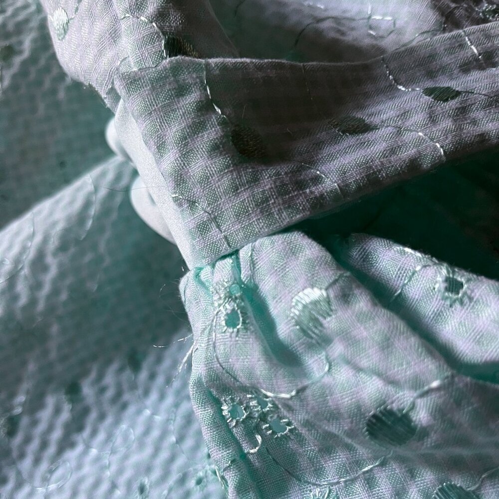 Bonnie Jean mint gingham eyelet dress 6X - Picture 12 of 13